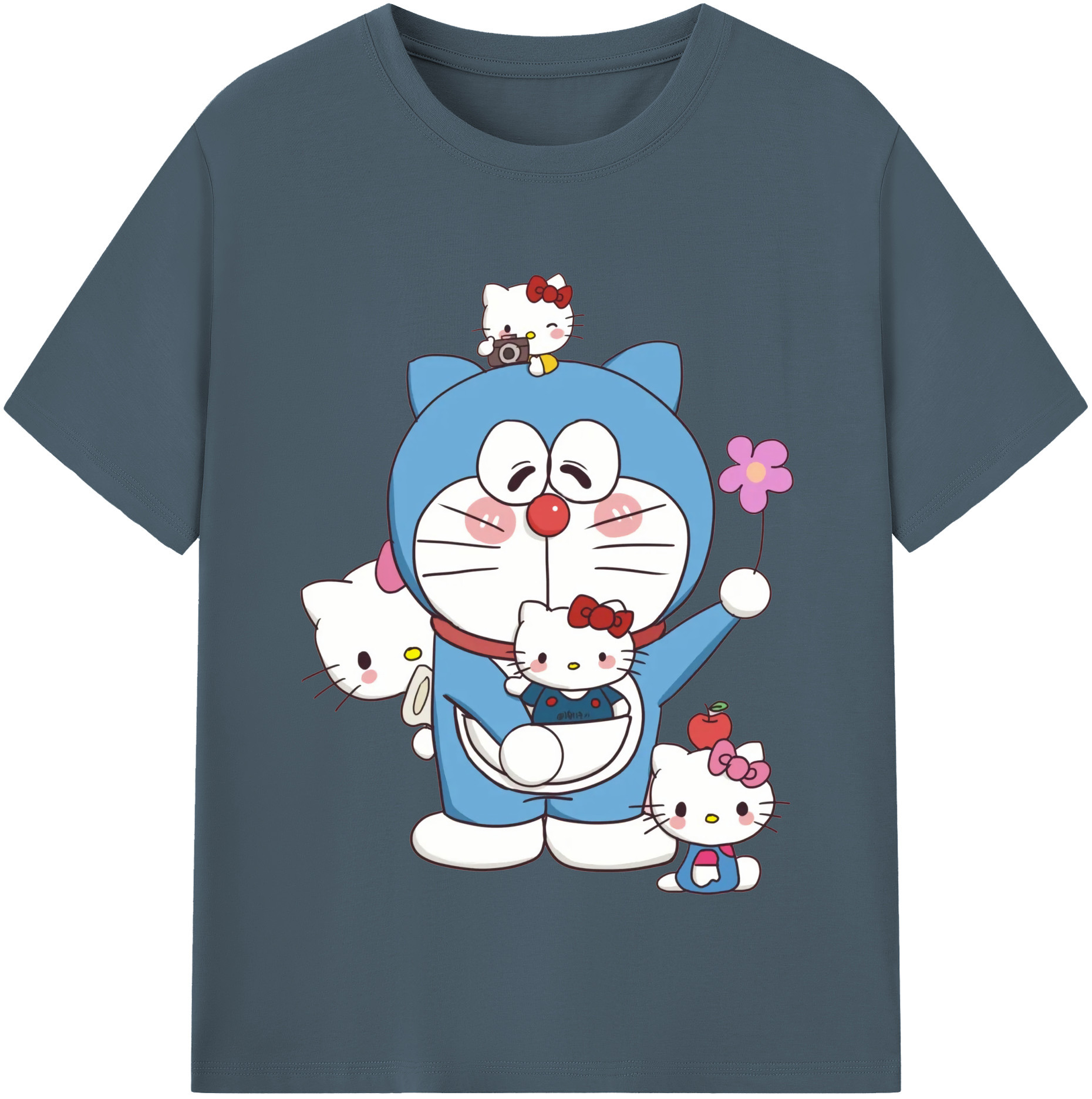 （画像用） ドラえもん Doraemon 綿100％半袖Tシャツ（フロントプリント）